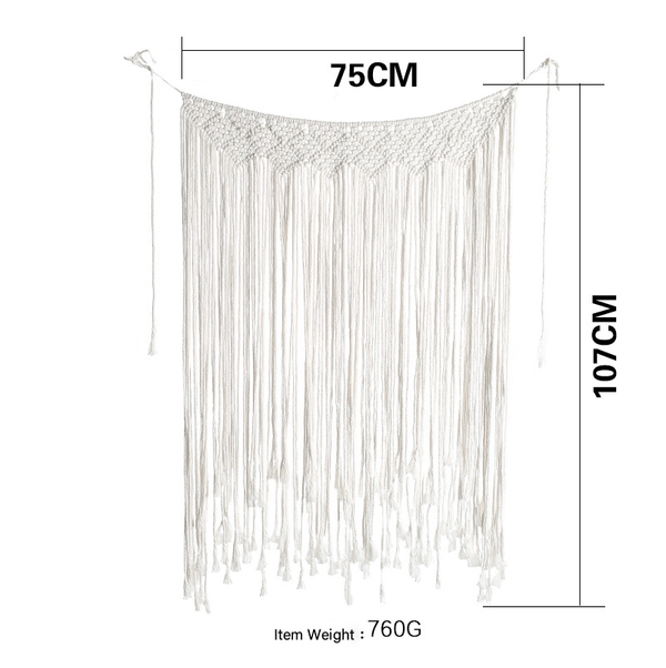Tapiz Macramé Tejido a Mano Bohemio Geométrico para Decoración - Image 10