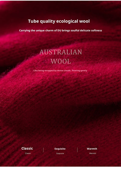 Guantes de Lana Merino Australiana sin Dedos con Flor Tejida y Cashmere - Image 15
