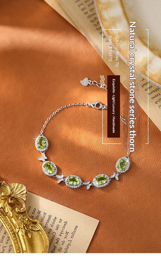 Pulsera de Plata 925 con Cristal Natural y Mariposa Incrustada - Image 13