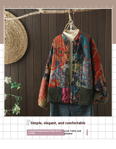 Cardigan Artístico de Algodón para Mujer - Abrigo Retro Otoño Invierno - Image 7