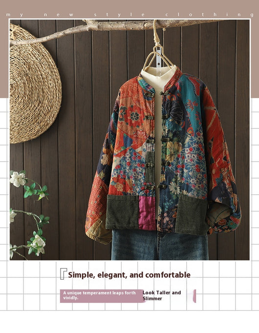 Cardigan Artístico de Algodón para Mujer - Abrigo Retro Otoño Invierno - Image 7