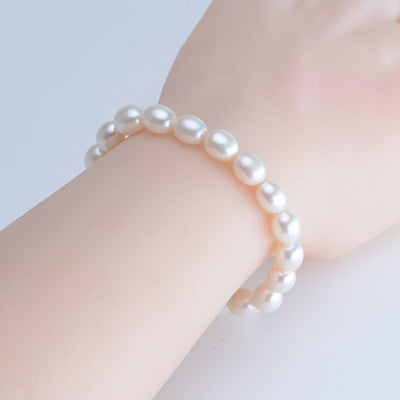 Pulsera de Perlas Forma de Arroz - Image 3
