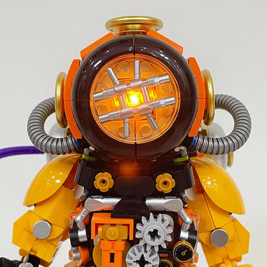 Modelo de Bloques de Construcción Steampunk Buzo - Juguete Armable con Almacenamiento - Image 11