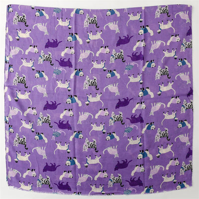Bufanda Térmica de Algodón y Lino con Diseño de Gatos - Accesorio Fashion - Image 26