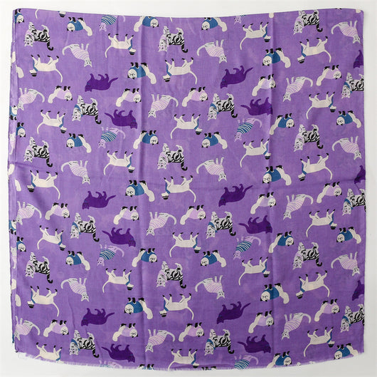 Bufanda Térmica de Algodón y Lino con Diseño de Gatos - Accesorio Fashion - Image 26