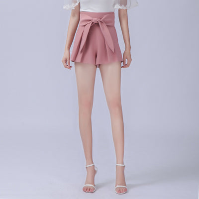 Shorts Talle Alto con Cinturón Desmontable y Pliegues - Image 9