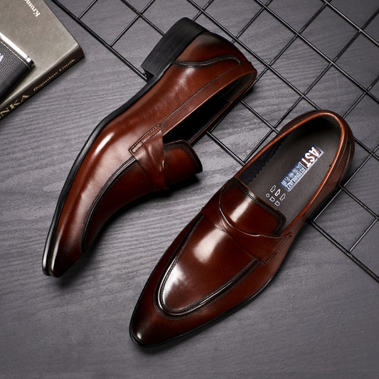 Zapatos Formales de Cuero Vacuno Británico Vintage para Negocios - Image 2