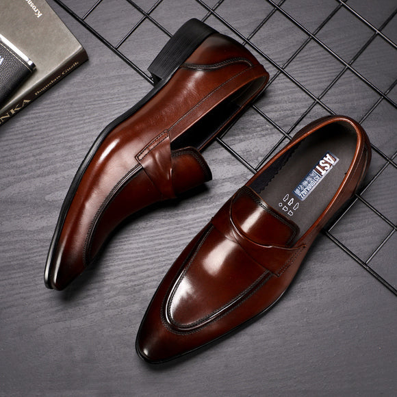 Zapatos Formales de Cuero Vacuno Británico Vintage para Negocios