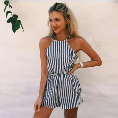 Jumpsuit sin mangas con espalda descubierta