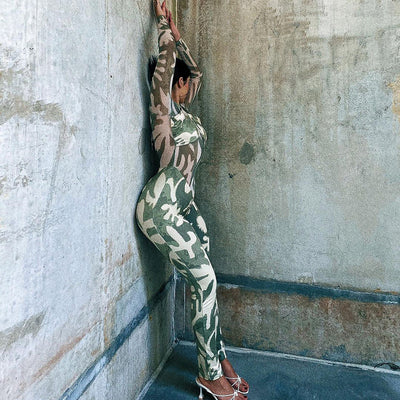 Jumpsuit Estampado para Mujer con Cuello Halter y Fruncido - Image 5