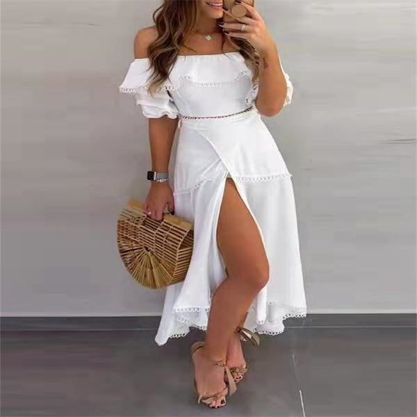 Vestido Estampado Europeo Americano para Mujer