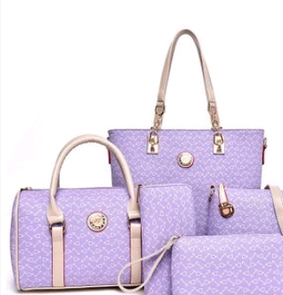 Bolsa Madre Convertible con Patrón de Flechas - Set 5 Piezas Estilo Europeo