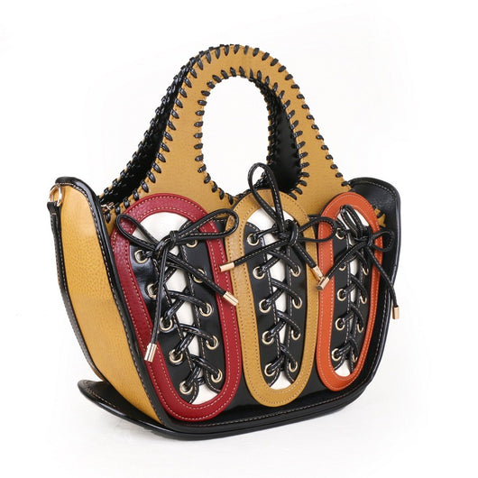 Bolso Bandolera Tejido con Detalles en Contraste para Mujer - Image 12