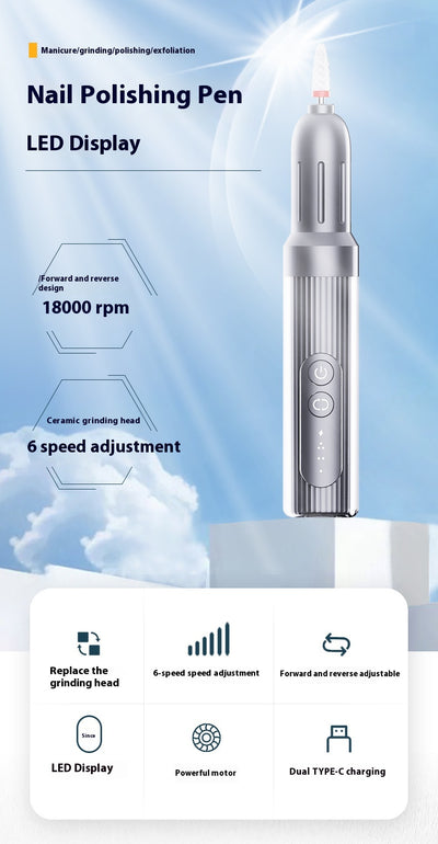 Removedor de Esmalte Eléctrico Portátil con Pulidor de Uñas - Image 9