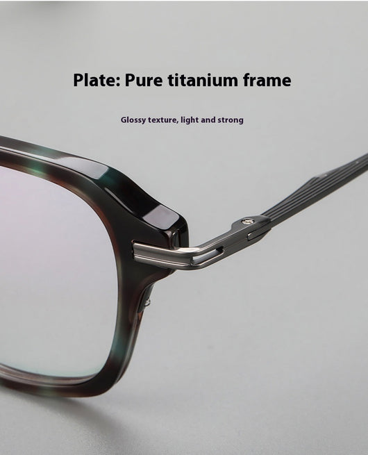 Gafas Retro de Titanio Puro con Montura de Lámina Metálica - Image 12