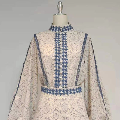 Conjunto de Dos Piezas con Blusa de Mangas Globo y Falda para Mujer - Image 6