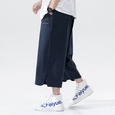 Pantalones Cortos de Lino con Botones Casuales - Image 3