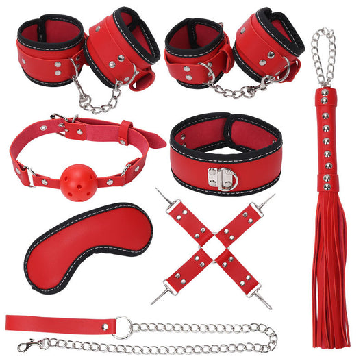 Set de Entrenamiento Íntimo 7 Piezas con Esposas de Cuero y Accesorios - Image 3