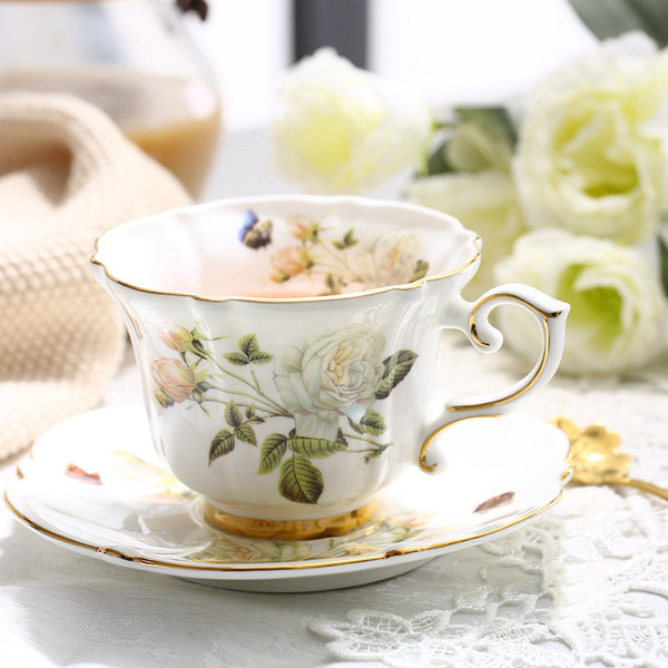 Juego de Tazas de Porcelana Fina Elegante