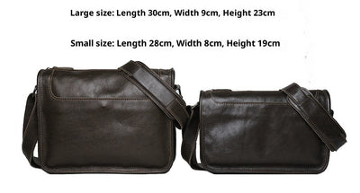 Bolsa Bandolera de Cuero Genuino para Hombre Hecha a Mano - Image 8