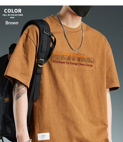 Playera Oversize Pesada de Manga Corta para Hombre - Image 26