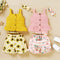 Conjunto Infantil de Algodón con Tirantes Estampados - Estilo Europeo