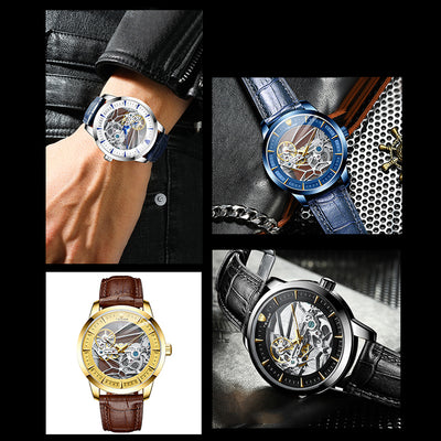 Reloj Mecánico Automático para Hombre Resistente al Agua con Esfera Hueca - Image 9