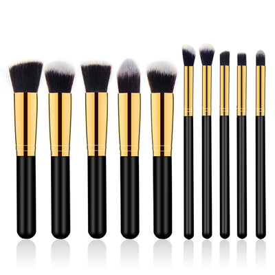 Set de 10 Brochas de Maquillaje con Mango de Madera - Image 9