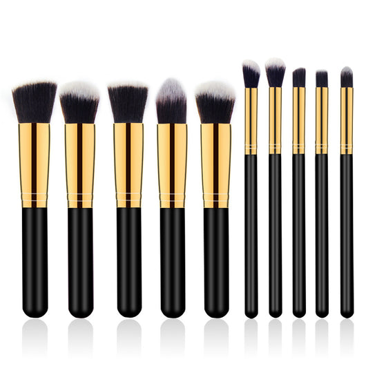 Set de 10 Brochas de Maquillaje con Mango de Madera - Image 9