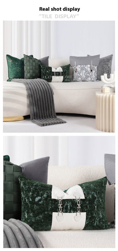 Funda de Almohada Retro Verde - Lujo Accesible para tu Dormitorio - Image 11