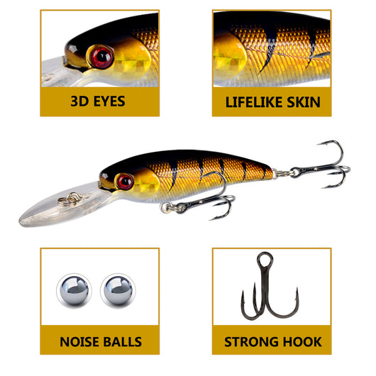 Señuelos Biomimético de 10 Colores - Plástico Duro Premium para Pesca - Image 25