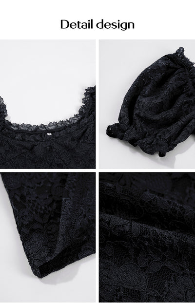 Blusa Encaje Hombros Descubiertos con Recortes Atrevidos - Image 21