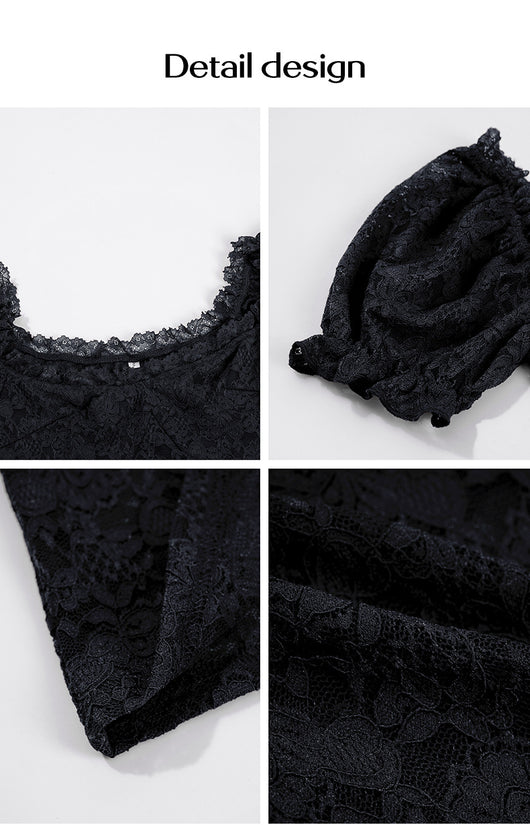 Blusa Encaje Hombros Descubiertos con Recortes Atrevidos - Image 21