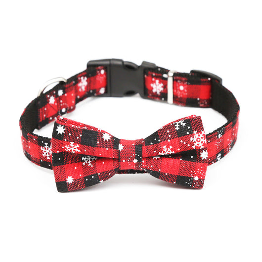 Cuello Navideño Rojo con Lazo y Copo de Nieve - Image 20