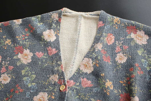 Cardigan Tejido con Estampado y Cuello en V de Manga Larga - Image 15