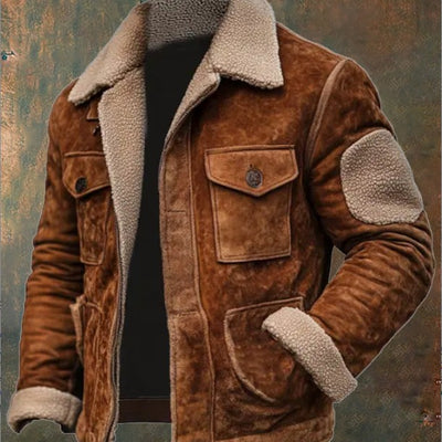Chaqueta de Lana de Cordero con Solapa y Cierre - Abrigo Elegante para Hombre - Image 5