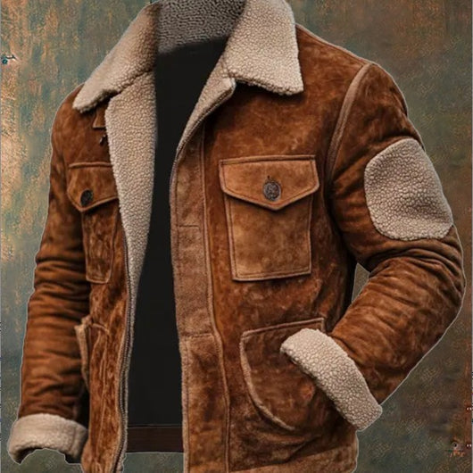 Chaqueta de Lana de Cordero con Solapa y Cierre - Abrigo Elegante para Hombre - Image 5