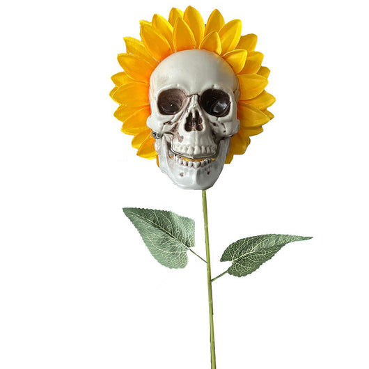 Decoración de Halloween Girasol Calavera - Flor Artificial para Jardín y Hogar - Image 9