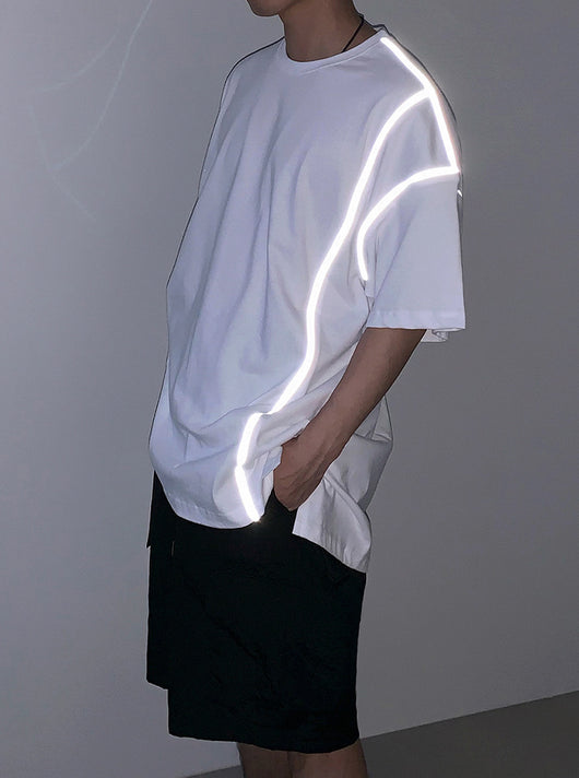 Camiseta Reflectante Suelta de Manga Corta - Image 8
