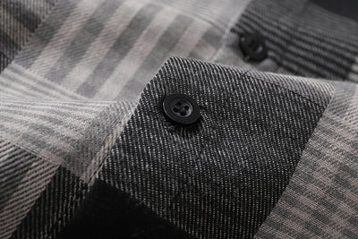 Camisa Retro a Cuadros Suelta de Manga Larga para Hombre - Image 18
