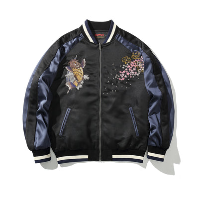 Chaqueta de Algodón para Hombre con Bordado de Koi - Image 4