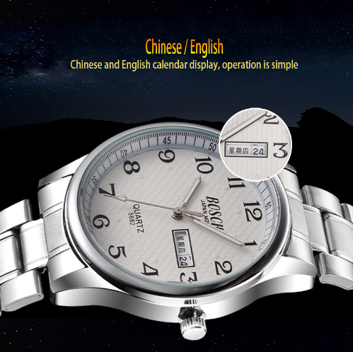 Reloj de Cuarzo Deportivo Dual con Calendario, Resistente al Agua e Iluminación Nocturna