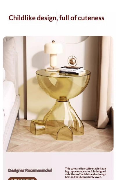 Mesa de Centro Transparente Estilo Osito de Peluche para Sala y Dormitorio - Image 25