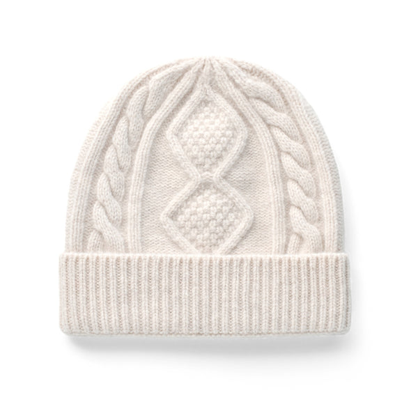 Gorro de Lana con Detalle Diamante Retorcido