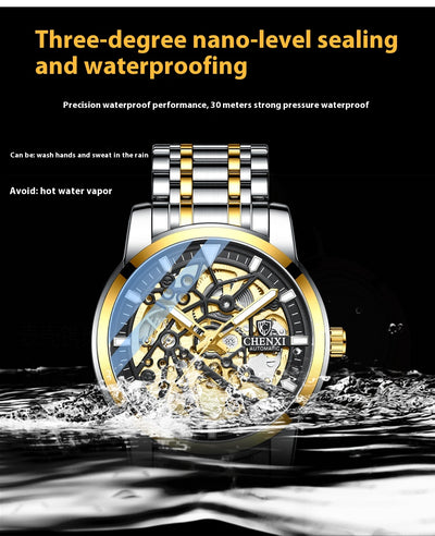 Reloj Mecánico Automático con Esfera Transparente Resistente al Agua - Image 17