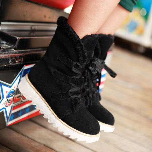 Botas Cálidas para Nieve con Cordones - Botines Impermeables - Image 10