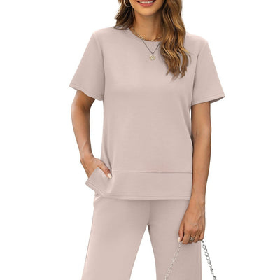 Blusa Suelta de Cuello Redondo Manga Corta para Mujer - Image 16