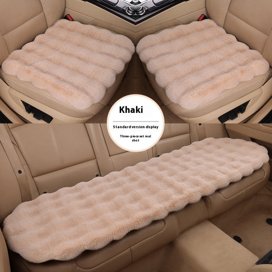 Juego de Cojines para Auto Invierno Terciopelo Burbuja Conejo Peluche sin Respaldo - Image 9