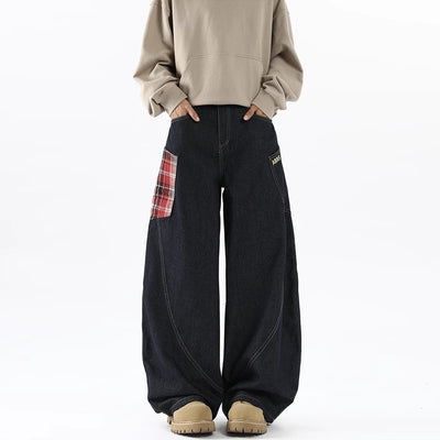 Pantalones Cargo Vaqueros con Bolsillos Grandes Diseño Retro para Hombre