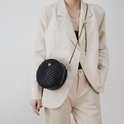 Bolso Redondo Pequeño con Cadena Elegante - Image 3